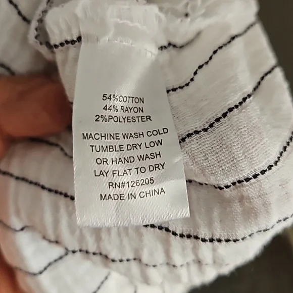 Joie striped shirt with button down vee - Picture 6 of 7